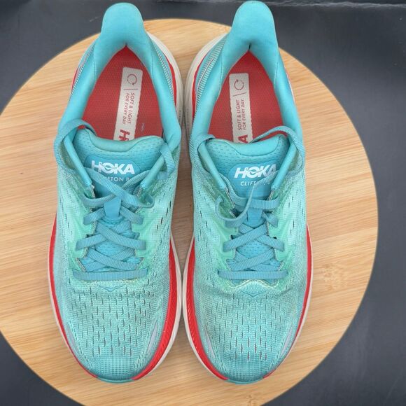 Hoka One One Women’s Clifton 8 “Aquarelle/Eggshell Blue” Sz 7.5B - Picture 9 of 10